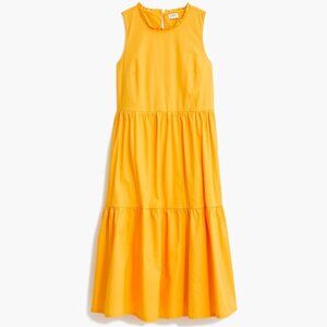 J.Crew Cotton Sleeveless tiered dress with pockets - Size 8